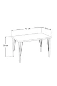 Mygusi Hayal Serisi Balkon, Bahçe, Cafe - Metal Kanepe Koltuk Takımı - 2+1+1 Sehpalı - Kahverengi - 4