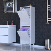 Modilayn İLKİM Modern Çamaşır Ünitesi, 35x138x32,5 cm Gizli 4 Göz Minimalist Akıllı Sepetli Dolap thumbnail 2