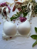 Love socret Beyaz, Dantelli, Dolgulu, Taşlı ,Şık ve Rahat , Kadın İç çamaşırı - 2