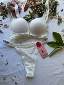 Love socret Beyaz, Dantelli, Dolgulu, Taşlı ,Şık ve Rahat , Kadın İç çamaşırı - 1