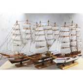 Ahşap Yelken Gemi Model 3 - 1