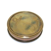 Üzeri Çapa İşlemeli Pirinç Kullanışlı Pusula thumbnail 2