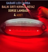 4 Adet Gabari Led Balık Sırtı Dorse Lambası Kırmızı-beyaz 12-24 Volt thumbnail 1