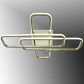 TT Aydınlatma TT324-FSR  57 x 17 Profil Fransız Sarı Kaplama 3 lü Plafonyer Led Avize thumbnail 1