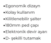 MAX EXTRA MX6165 - 180mm Elektrikli Polisaj Makinesi 1200 Watt thumbnail 2