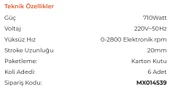 MAX EXTRA MX4539 - Tilki Kuyruğu Testere Makinası 710 Watt - 2