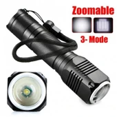 F.B.I F-82 T6 Led Zoomlu 2000 LM Yüksek Işık Şarjlı El Feneri - 3
