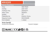 MAX EXTRA MX6285 - 1/2 Elektrikli Somun Sökme Makinası 450 Watt - 2