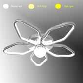 TT Aydınlatma TT337-KR  3 Renk Modüllü Toplu Krom Kaplama Plafonyer Led Avize thumbnail 1