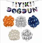 UZAY TEMALI BALON+BANNER SETİ thumbnail 1