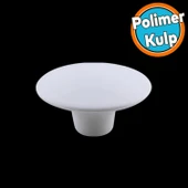 Mantar Kulp Düğme 1 ADET Mobilya Dolabı Çekmece Mutfak Dolap Kulpu Kulbu Plastik Beyaz thumbnail 1