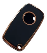 Linea Fiorino Nemo Bipper Uyumlu Nano Anahtar Kılıfı Kumanda Kılıfı Oto Anahtarlık Siyah Gold thumbnail 3