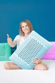 Air Terapi Hava Kanallı Ortopedik Yastık Visco Yastık Mavi 60x40x16cm - 1