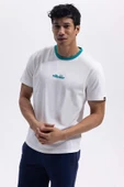 Ellesse Erkek Yeşil Bisiklet Yaka Beyaz Tişört CMO183 - 5