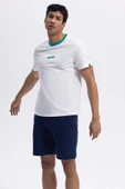 Ellesse Erkek Yeşil Bisiklet Yaka Beyaz Tişört CMO183 - 1