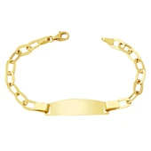 Halka Zincir Plaka 14 Ayar Altın Çocuk Künyesi KUN06 - 1