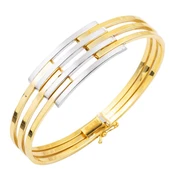 Dört Sıra Rodajlı 14 Ayar Kaburga Kelepçe Bileklik KLP24 - 1