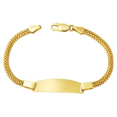 Örgü Zincir 14 Ayar Altın Çocuk Künyesi KUN09 - 1