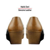 Erkan Saçmacı Hayley Taba Hakiki Deri Tokalı Yuvarlak Burun Dolgu Topuklu Günlük Ayakkabı thumbnail 5