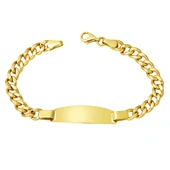 Halka Zincir 14 Ayar Altın Çocuk Künyesi KUN01 - 1