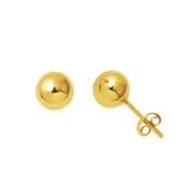 7 mm 14 Ayar Altın Top Küpe KP113 - 1