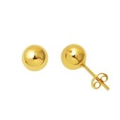 8 mm 14 Ayar Altın Top Küpe KP116 - 1