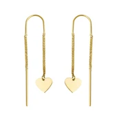 Kalpli 14 Ayar Altın Zincir Küpe KP087 - 1