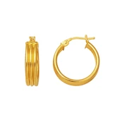 3 Sıra Borulu Halka Küpe KP067 - 1