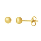4 mm Kumlu Top Küpe KP099 - 1