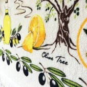 Saçaklı Mutfak El Havlusu 3lü Set Zeytin 100 Pamuk - 2