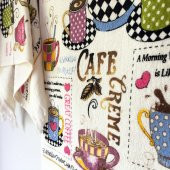 Saçaklı Mutfak El Havlusu 3lü Set Cafe Creme 100 Pamuk - 2