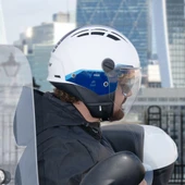 CGM 116G AIR BICO Açık Kask MAVİ-BEYAZ Uzun Vizör+Güneş Vizörlü -S - 2
