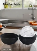 Küre Pro Buz Kalıbı Silikon Küre Çikolata Kalıbı Siyah Çap 60 mm - 2
