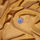 Mistik Damla Bronz Çini Taşlı Çelik Zincir Kolye thumbnail 4