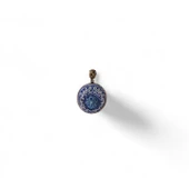 Mistik Damla Bronz Çini Taşlı Çelik Zincir Kolye thumbnail 1