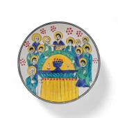 Son Yemek 25x25 cm El Boyama İznik Çini Tabak - 1