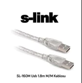 S-link SL-160M 1.8mt Usb m-m Kablo iki ucu erkek - 1