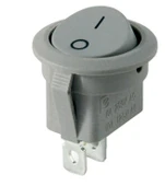 IŞIKSIZ GRİ ON-OFF 2 PİN YUVARLAK ANAHTAR (IC-133B) - 1