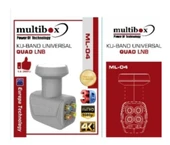 Ml-04, Multibox Universal Full Hd 4k, Dörtlü Quad Lnb 4  Çıkışlı  Tüm Tv Ve Çanak Antenlere Uyumlu - 1
