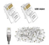 S-Link  Sl-Cob8p Rj45 Cat5 / Cat5e Konnektör 100 Adet Utp Jak Jack - 1