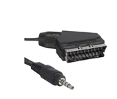Uydu Alıcısı Av Kablo (0,5.1,2 Mm) Stereo Erkek-Scart Kablo 45 Cm  Kısa Jack (Tivibu İçin) - 1