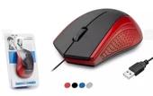 HADRON HDX3260 MOUSE KABLOLU USB 800 DPI 143CM KIRMIZI-SİYAH - 1