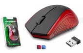 Hadron Hdx3402 Mouse Wıreless 800/1600 Dpı (Gri-Kırmızı-Siyah) Kablosuz Mouse - 1