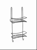 Paslanmaz 2 Katlı Askılı Banyo Duş Rafı Sabunluk Duşakabin Şampuanlık thumbnail 7