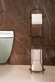 Tuvalet Kağıtlık Wc Kağıtlığı Tuvalet Kağıdı Standı Yedekli Tuvalet Kağıt Askısı - 3