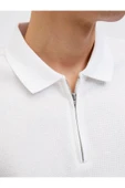 JACK JONES Erkek BEYAZ Polo Yaka Kısa Kollu Tişört 12279177 - 6