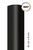 Mat Siyah Kendinden Yapışkanlı Kaplama Folyosu 61 CM X 6 MT - 1