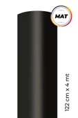 Mat Siyah Kendinden Yapışkanlı Kaplama Folyosu 122 CM X 4 MT thumbnail 1