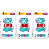 Omo Matik Toz Çamaşır Deterjanı 27KG Beyazlar ve Renkliler (180 Yıkama) (3PK*9KG) - 1