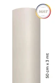 Mat Beyaz Kendinden Yapışkanlı Kaplama Folyosu 50 CM X 3 MT - 1
